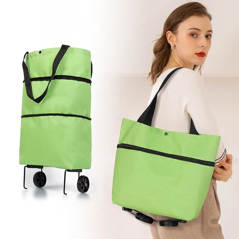 2 in 1 Extensible Shopping Bag on Wheels