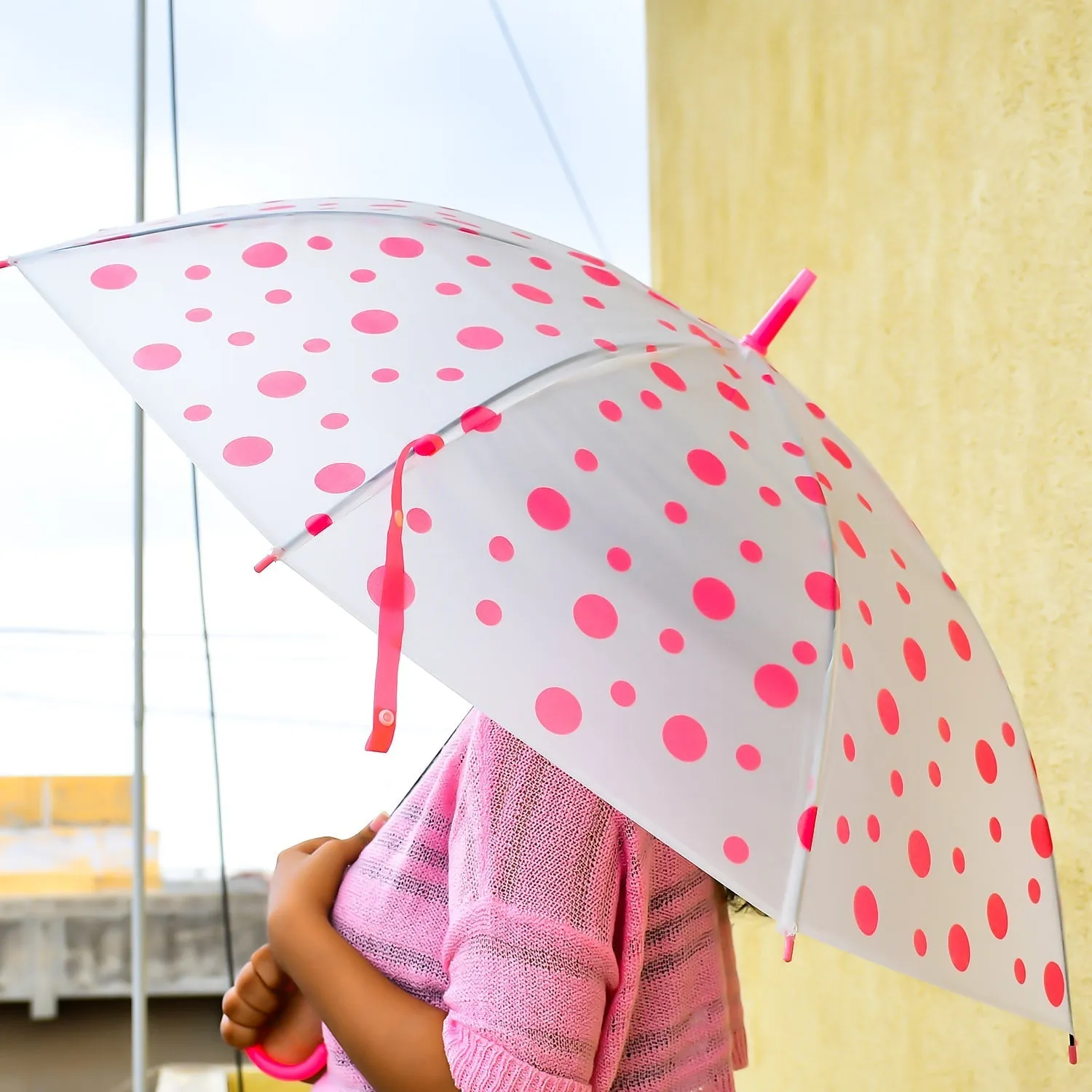 6258 Dot Printed Umbrella for Men and Women Multicolor