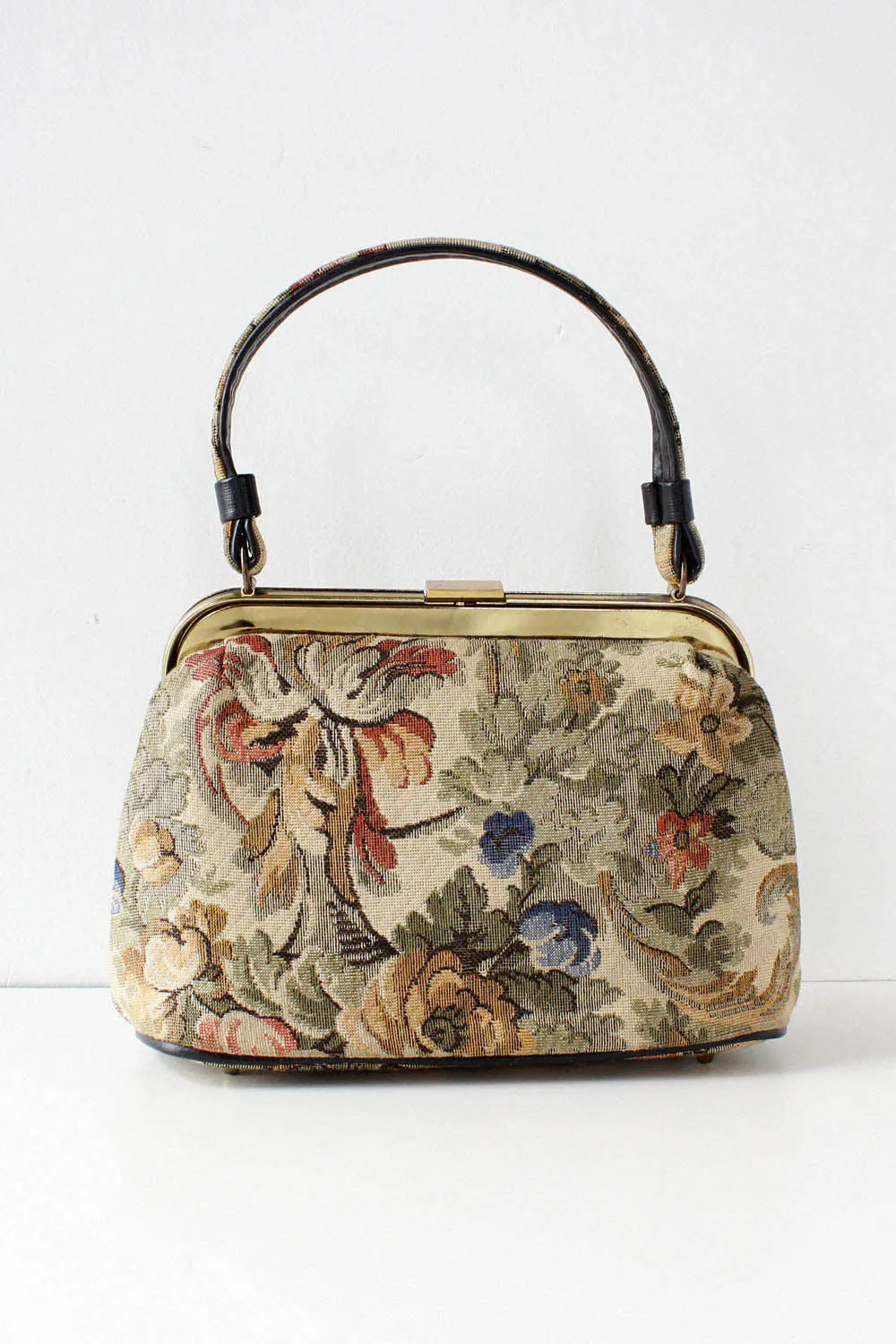 Antiqued Floral Handbag