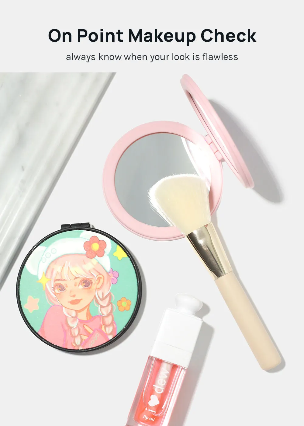 AOA Double-Sided Compact Mirror - Girls