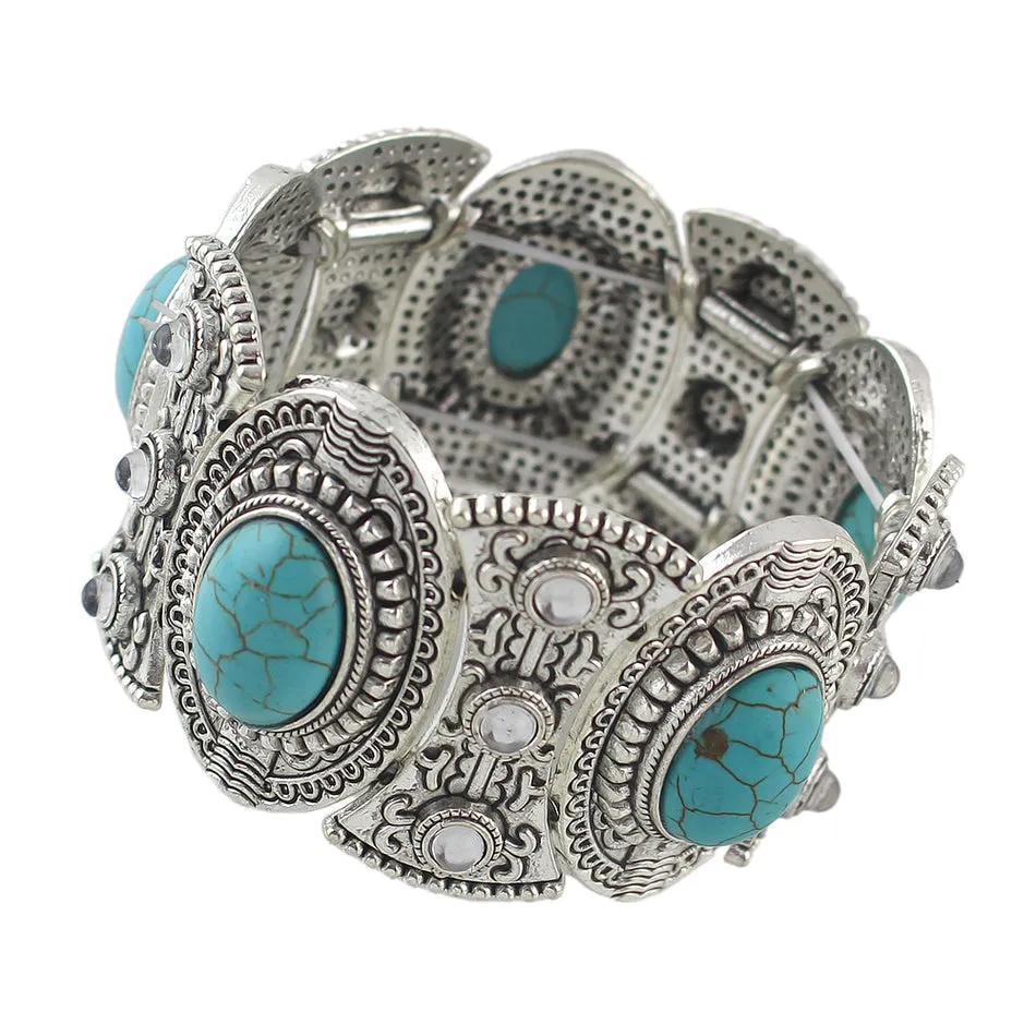 Aqua Stone Big Statement Bracelets