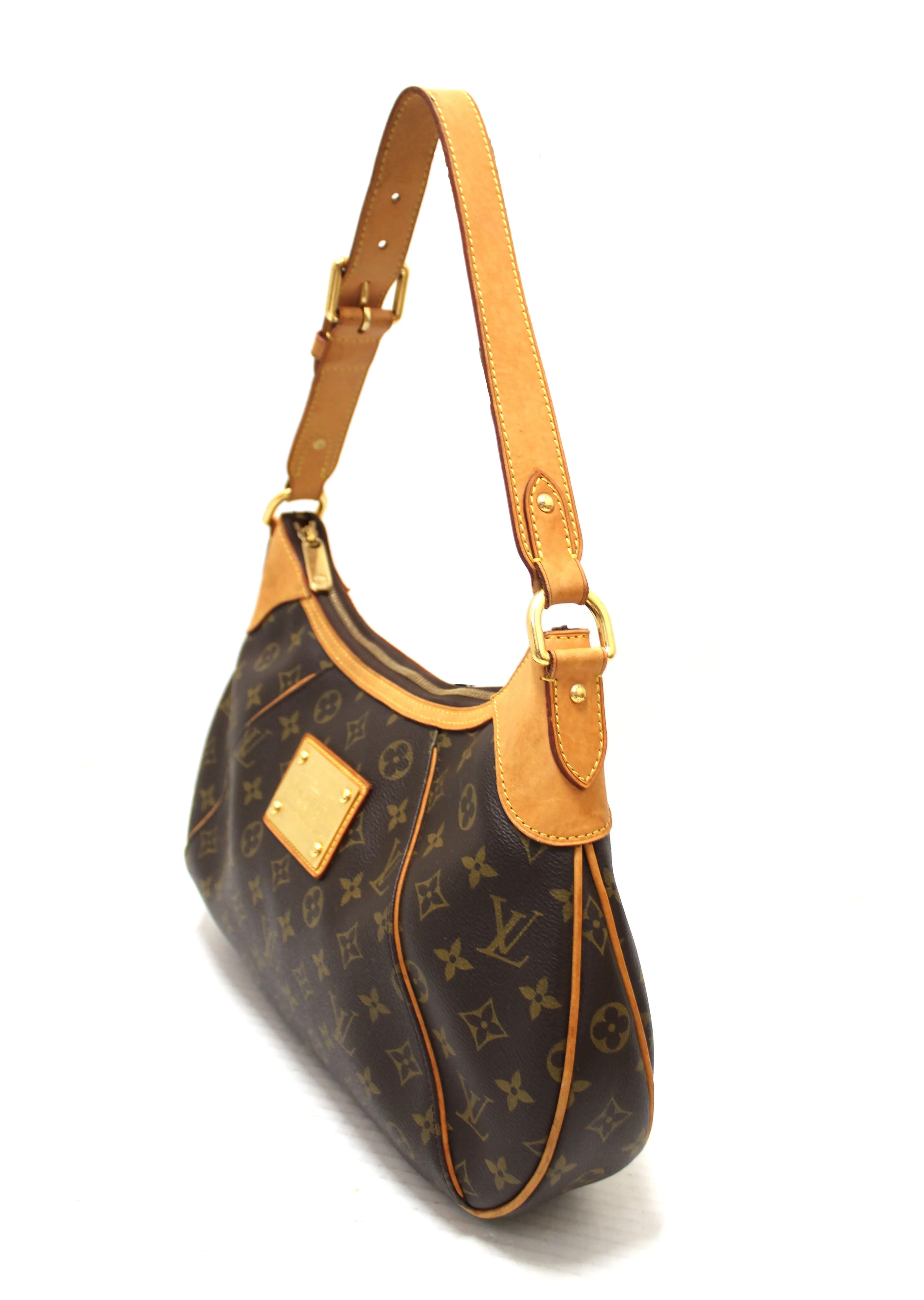 Authentic Louis Vuitton Classic Monogram Thames GM Hobo Shoulder Bag