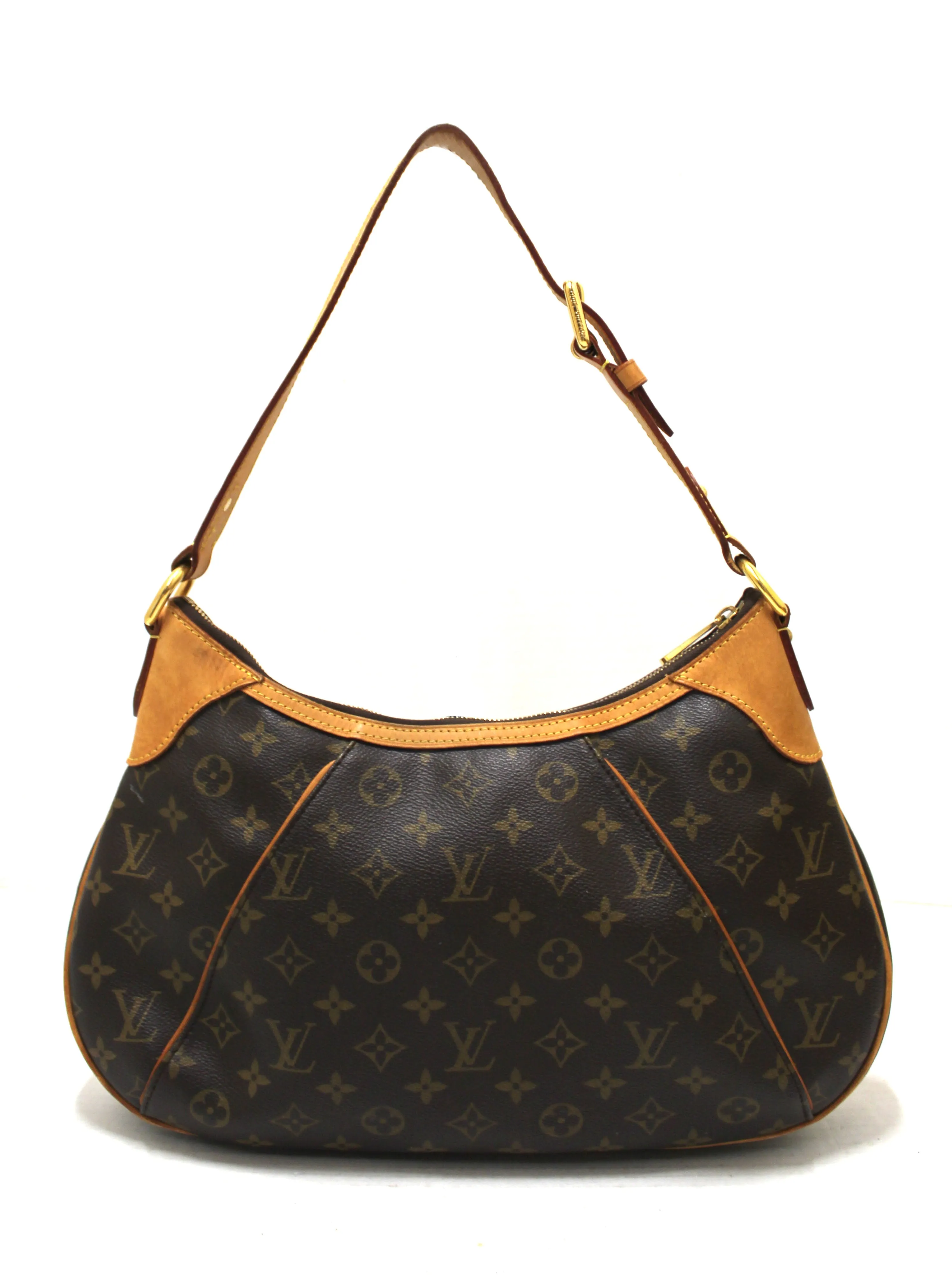 Authentic Louis Vuitton Classic Monogram Thames GM Hobo Shoulder Bag