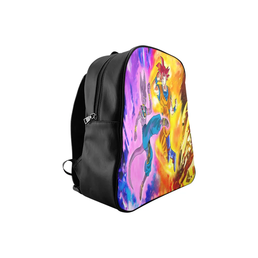 BEERUS VS GOKU School Backpack (Medium)