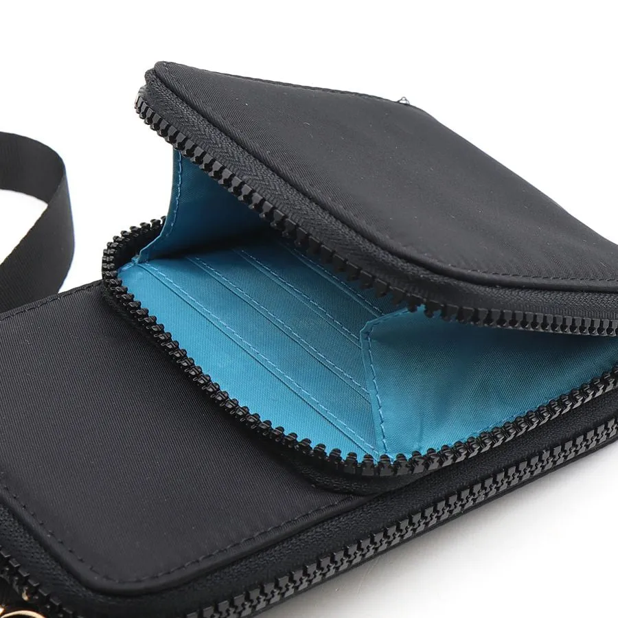 Black Recycled Nylon  Phone Bag