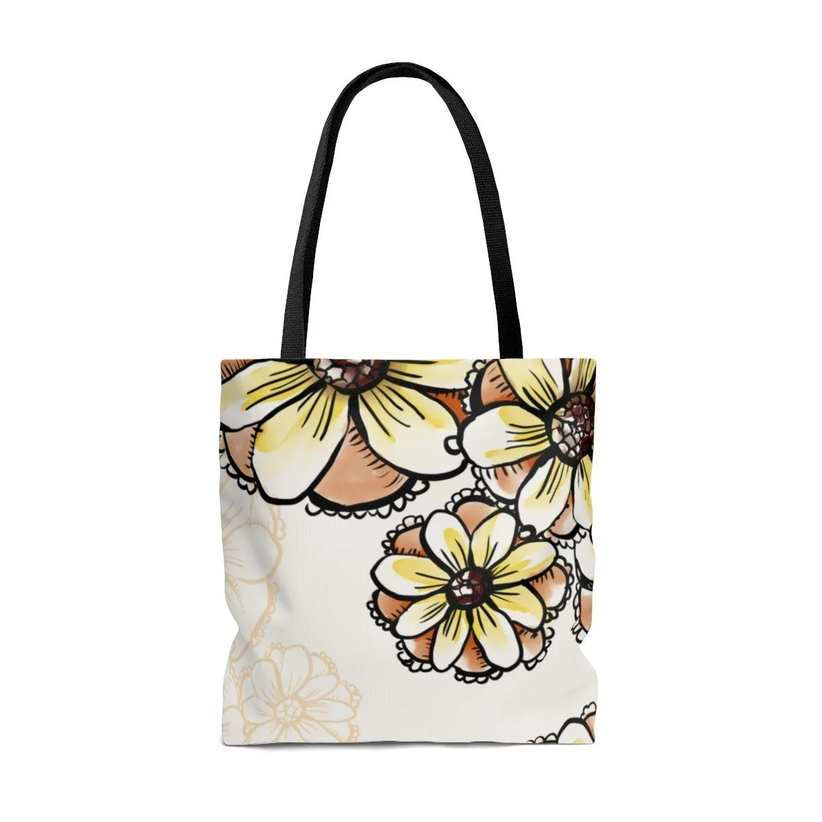 Boho Floral AOP Tote Bag