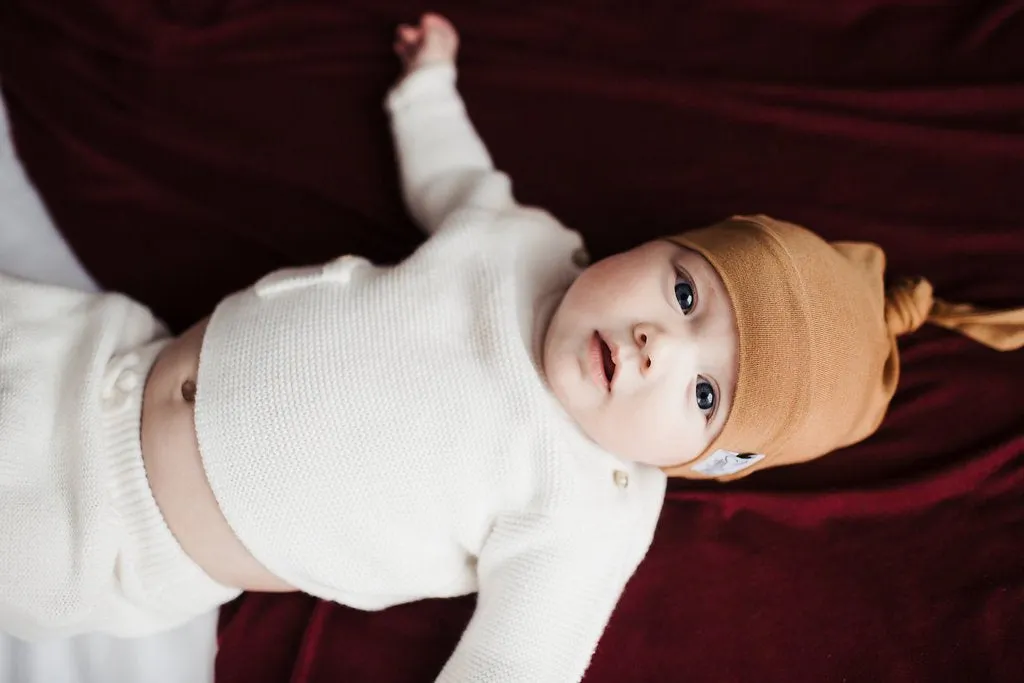 Camel Top Knot Hat