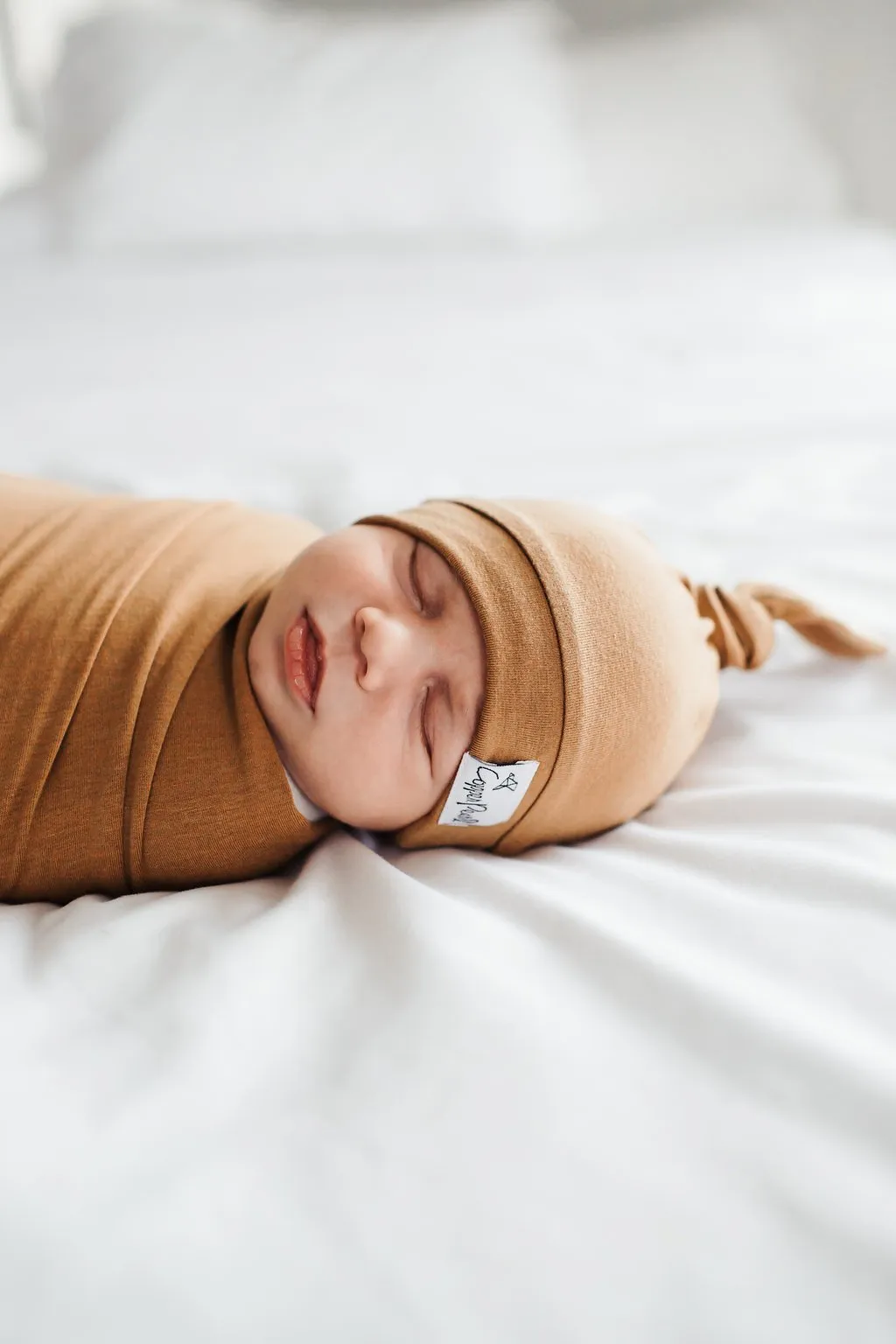 Camel Top Knot Hat