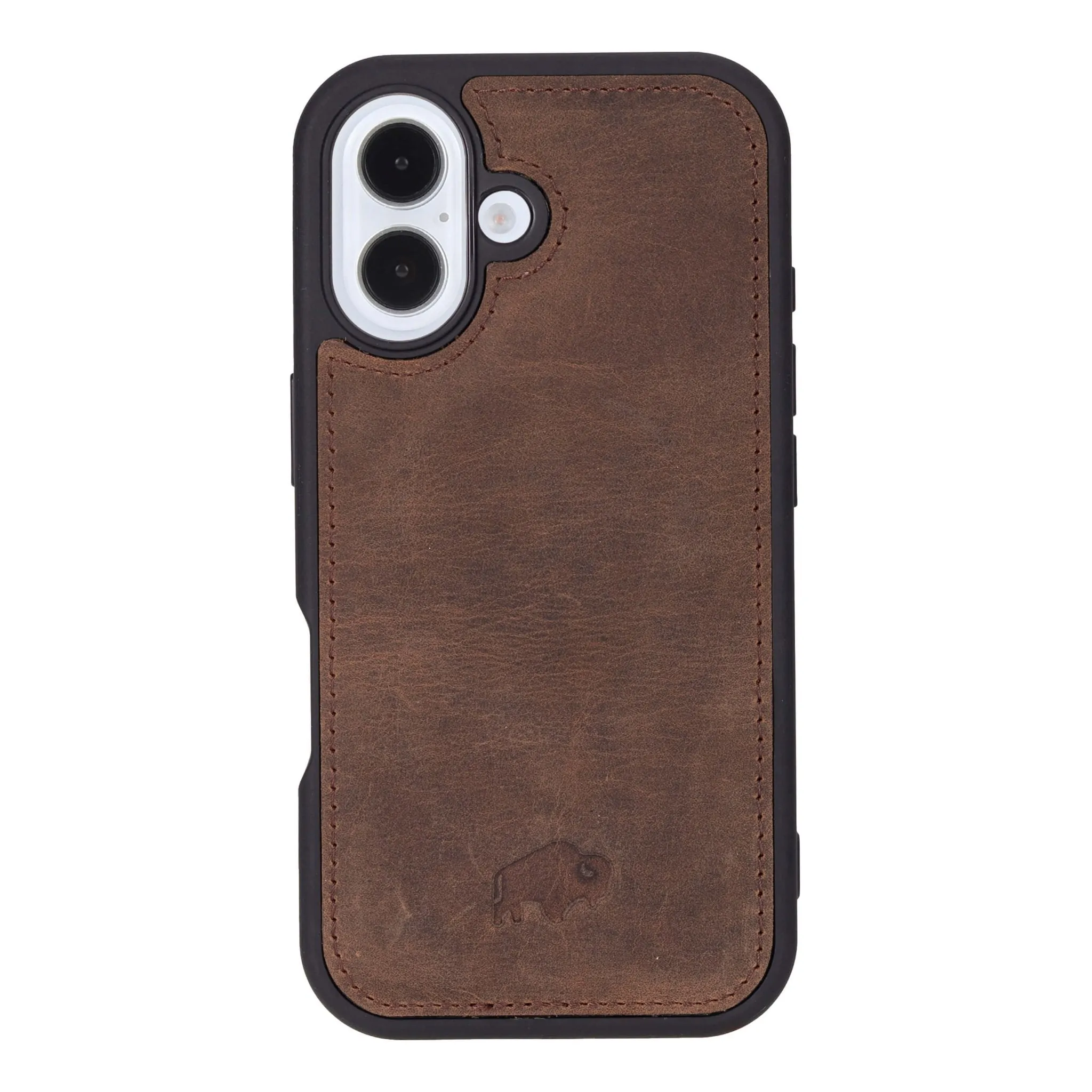 Carter iPhone 16 Wallet Case, Distressed Coffee