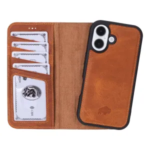 Carter iPhone 16 Wallet Case, Golden Brown