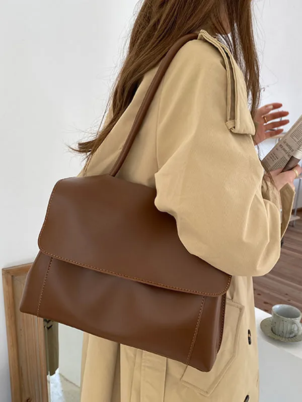 Casual Simple Chic Solid Color Shoulder Bag