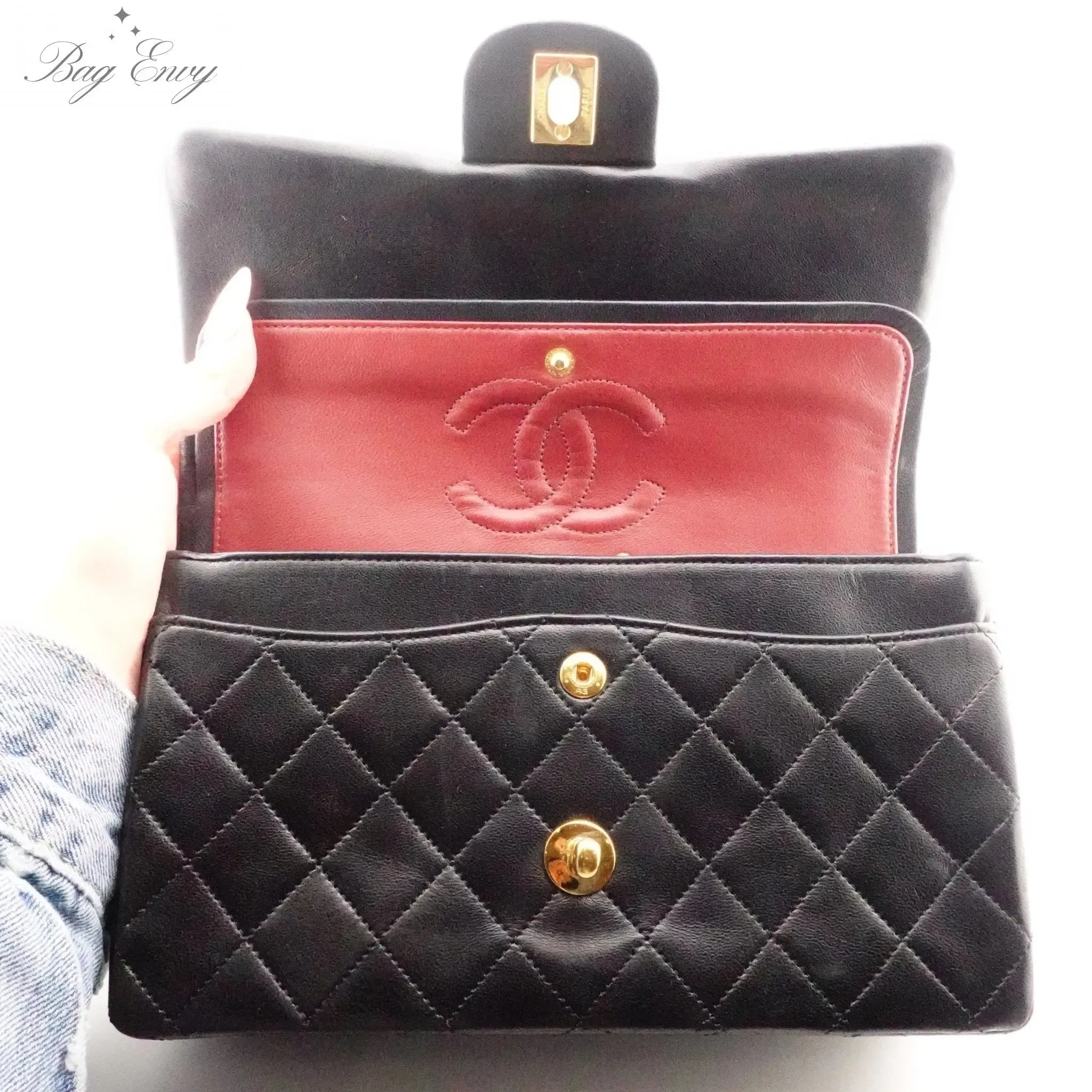 CHANEL Lambskin Small Classic Double Flap Bag