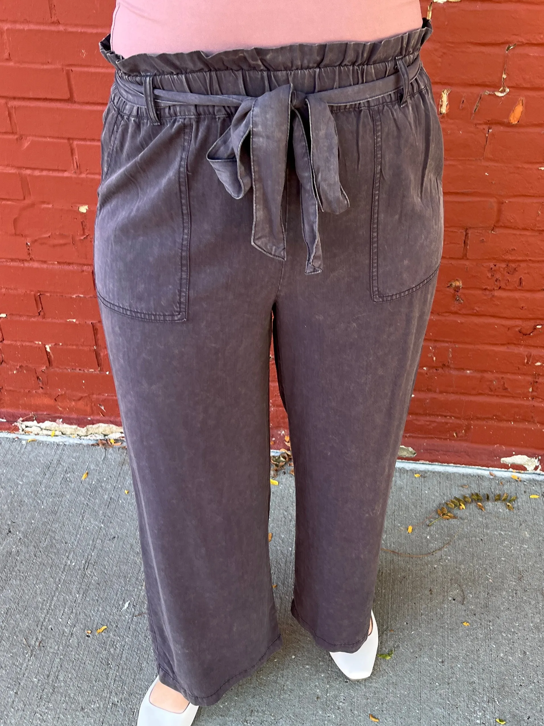 Charcoal Paper Bag Pant