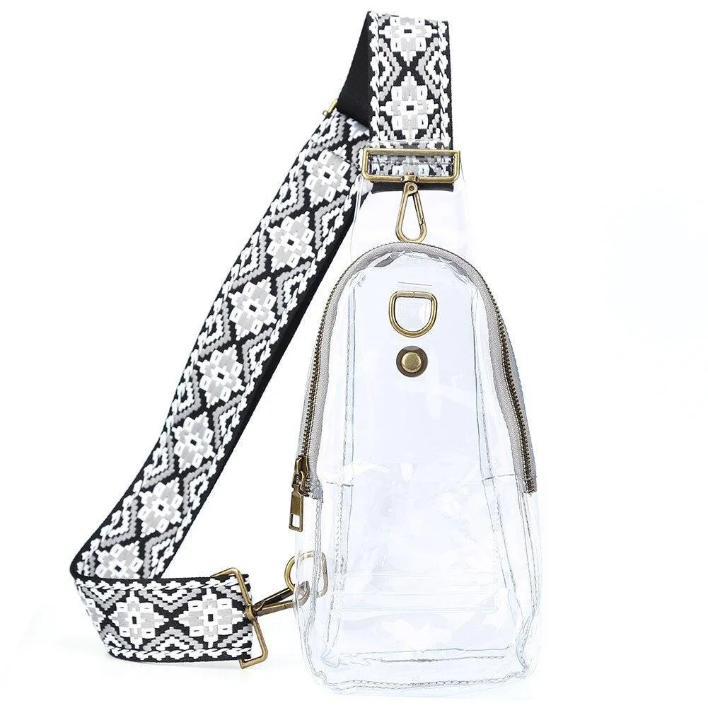 Chic Women's Clear Sling Backpack