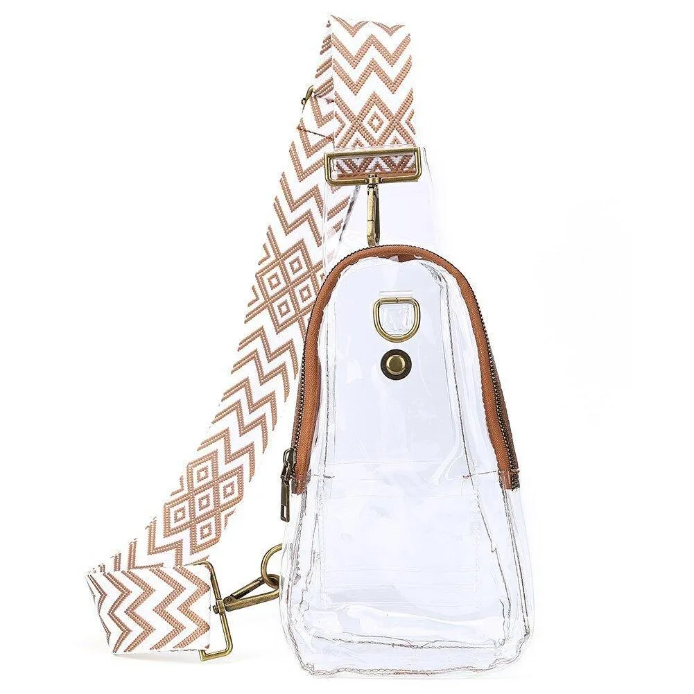 Chic Women's Clear Sling Backpack