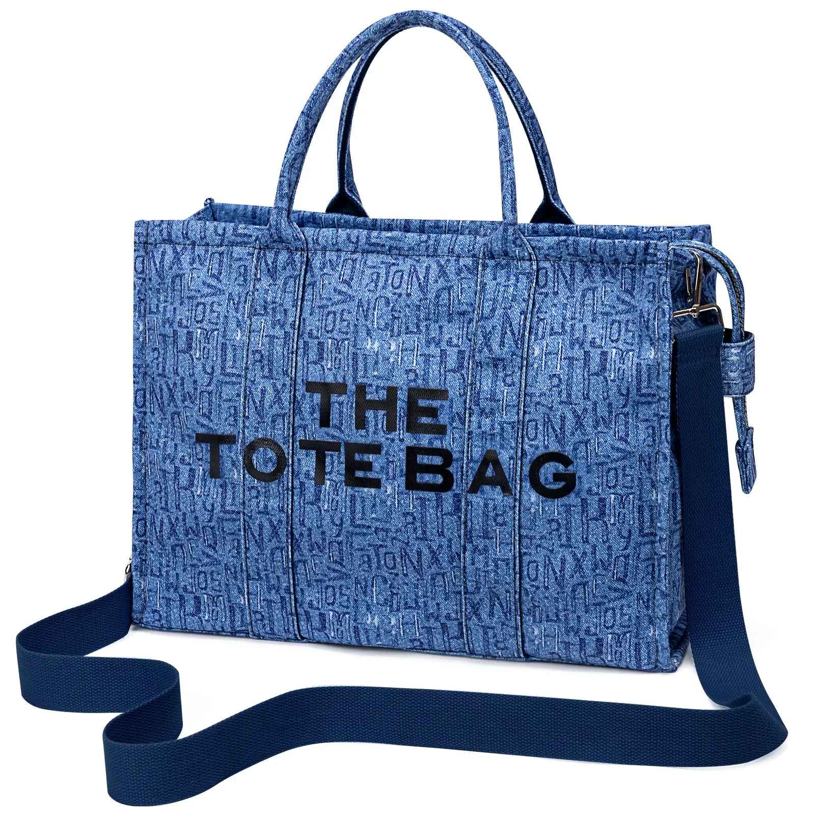 Denim Canvas Tote Bag for Women