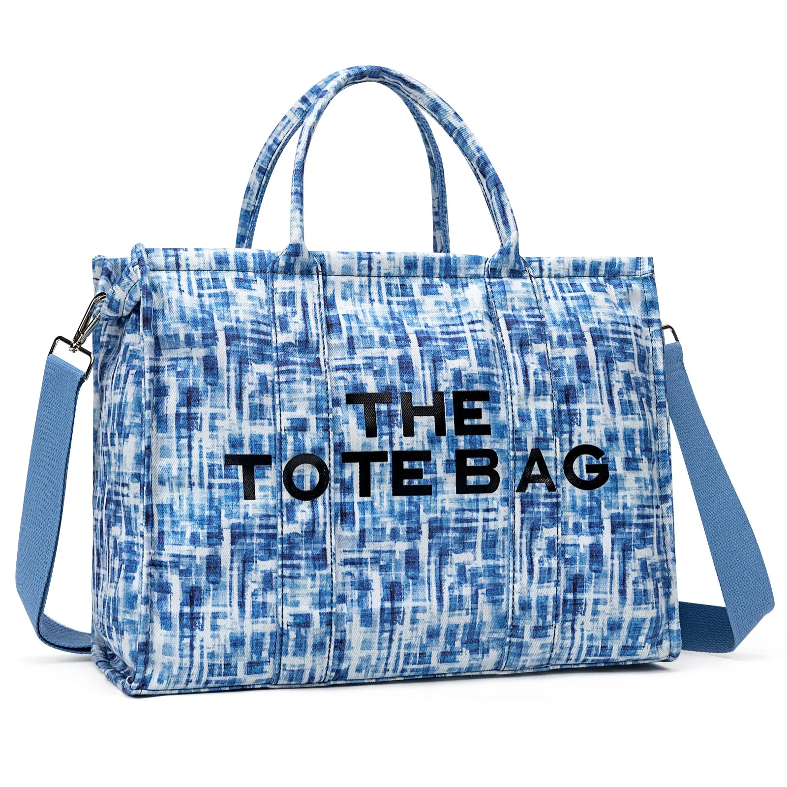 Denim Canvas Tote Bag for Women