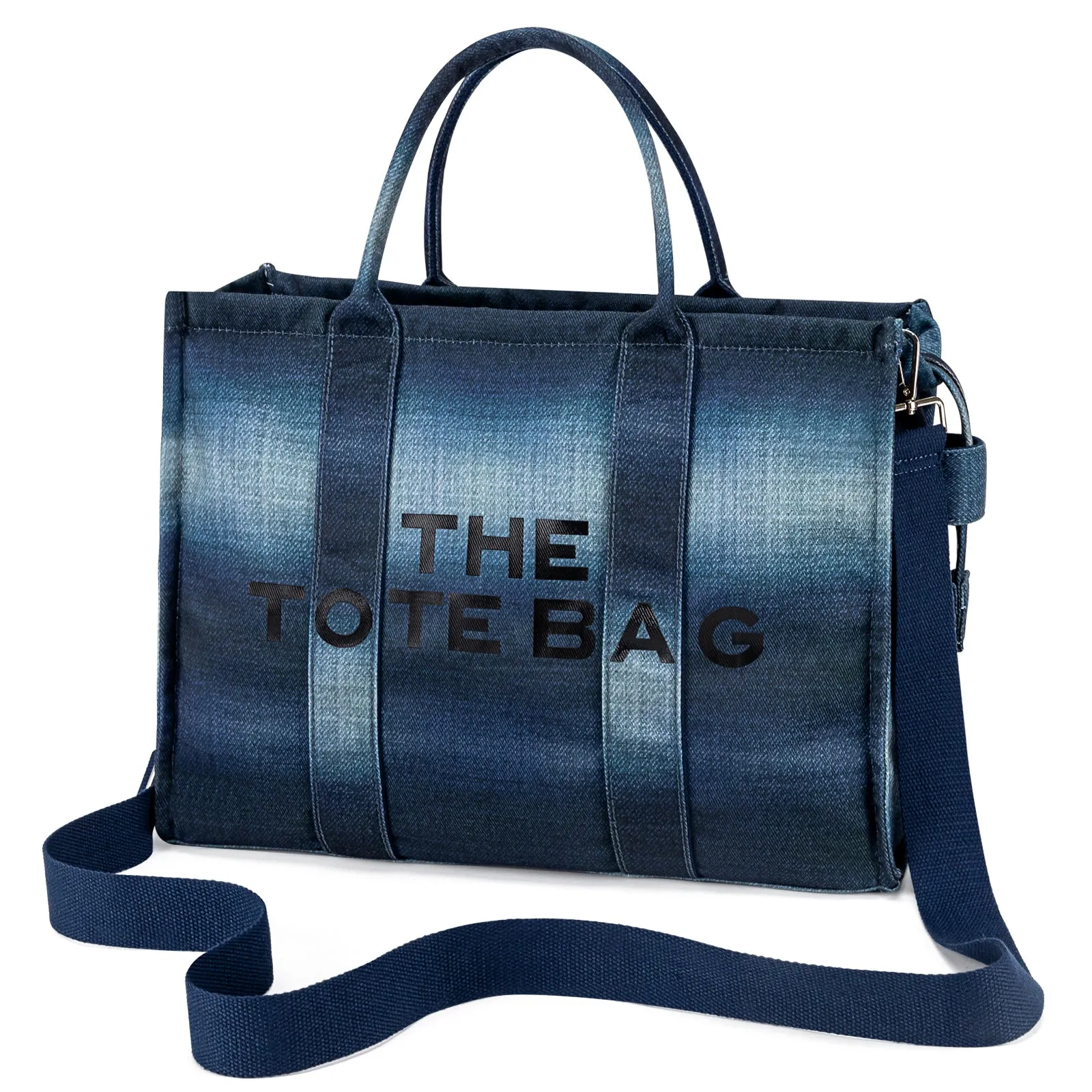 Denim Canvas Tote Bag for Women