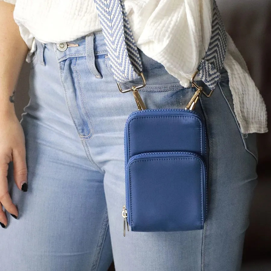 Denim Recycled Nylon Phone Bag