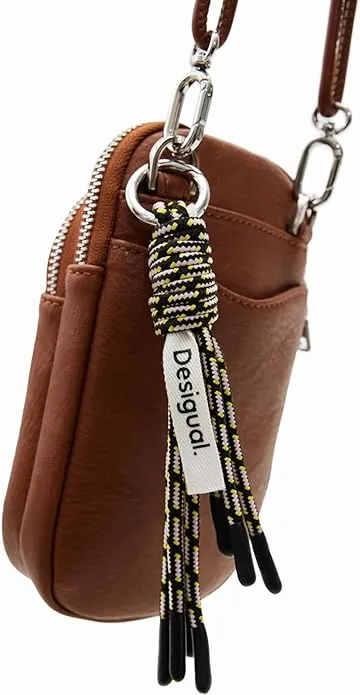 Desigual Half Logo Delphine Zip Pouch Bag - Tan