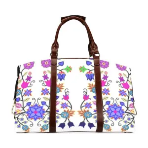 Floral Beadwork Seven Clans White Classic Travel Bag