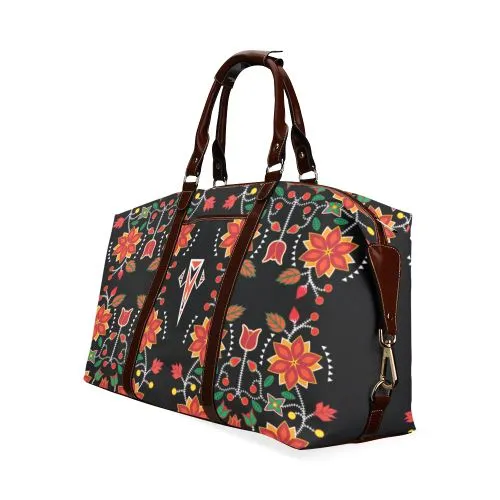 Floral Beadwork Six Bands Classic Travel Bag