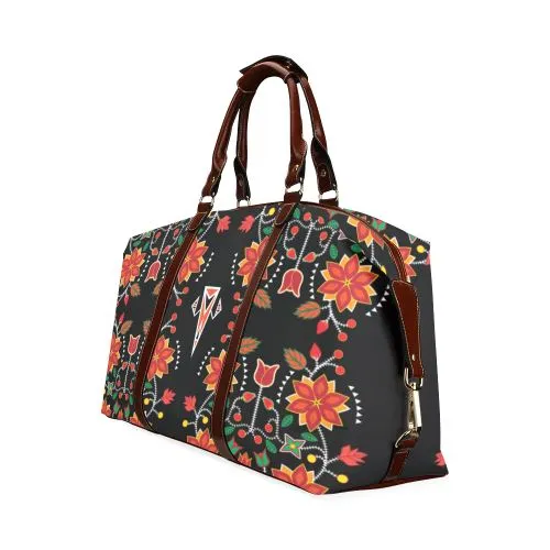 Floral Beadwork Six Bands Classic Travel Bag