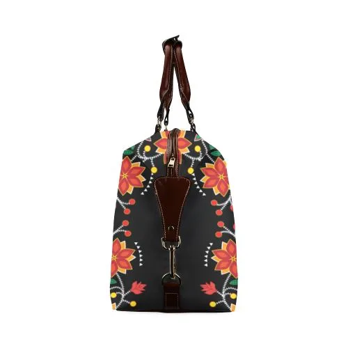 Floral Beadwork Six Bands Classic Travel Bag