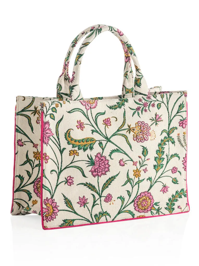 Fran Tote - Ivory Floral