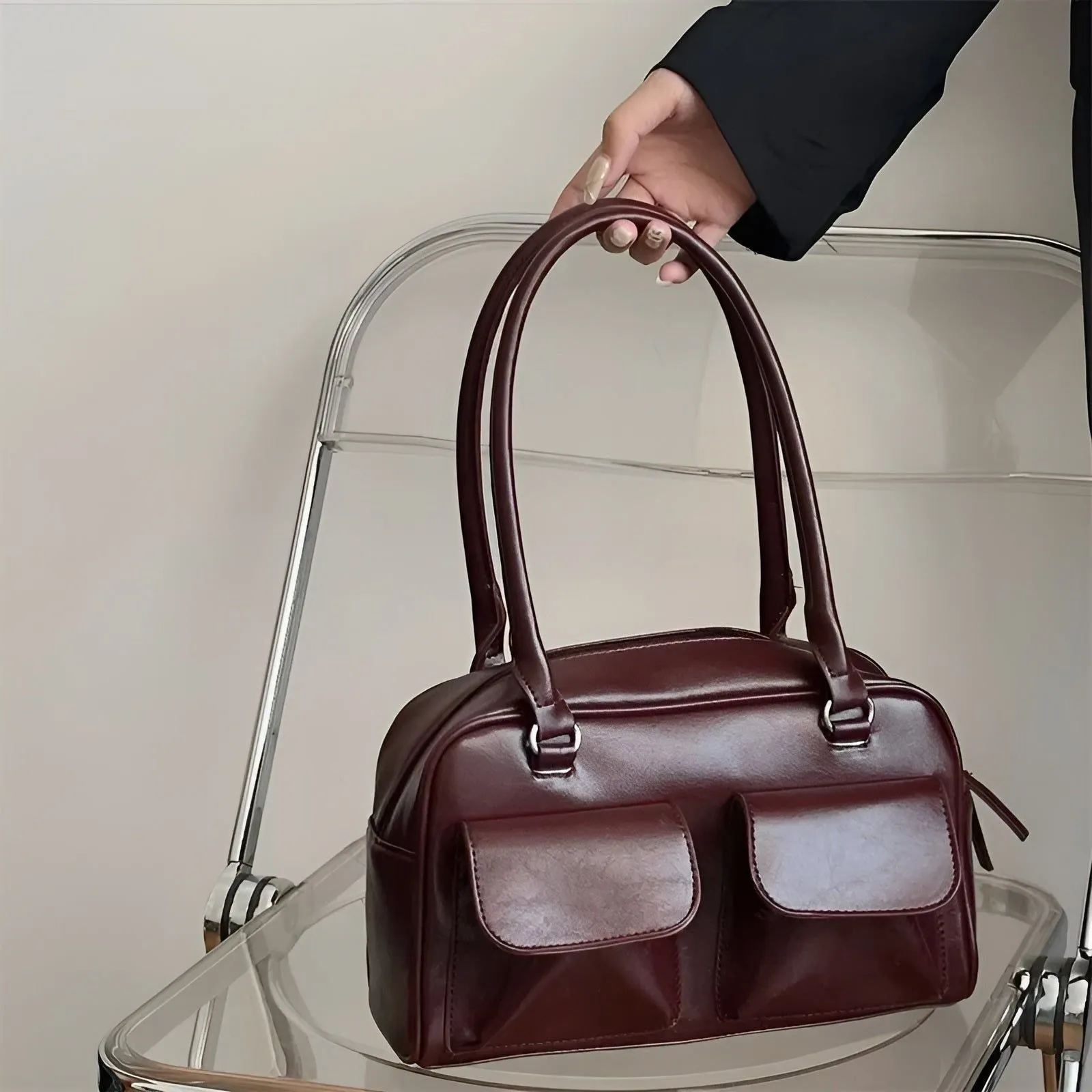 Gabriella Bag - Vintage Vegan Ledertasche für die Schulter