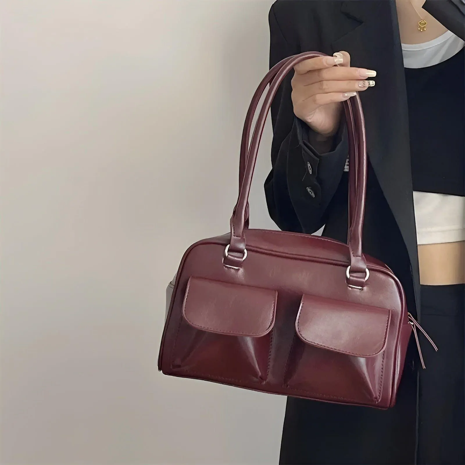 Gabriella Bag - Vintage Vegan Ledertasche für die Schulter