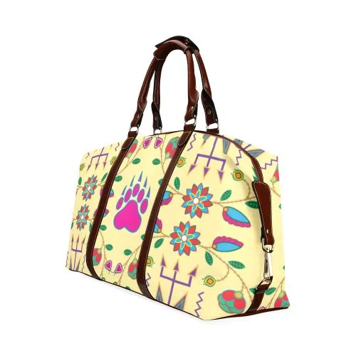 Geometric Floral Fall-Vanilla Classic Travel Bag