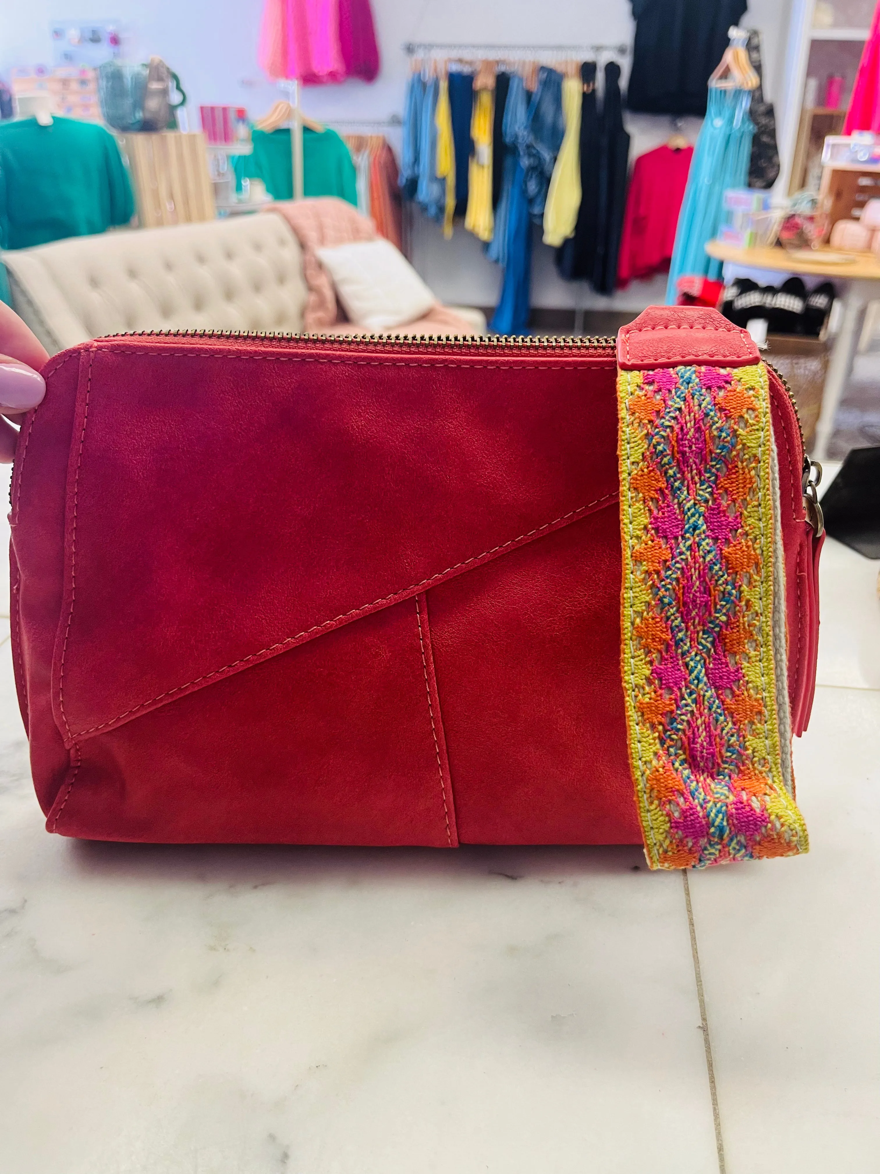 Gigi Crossbody with woven wristlet -5 colors