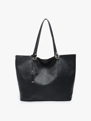 Iris Monogrammable 2-in-1 Tote Bag-Black