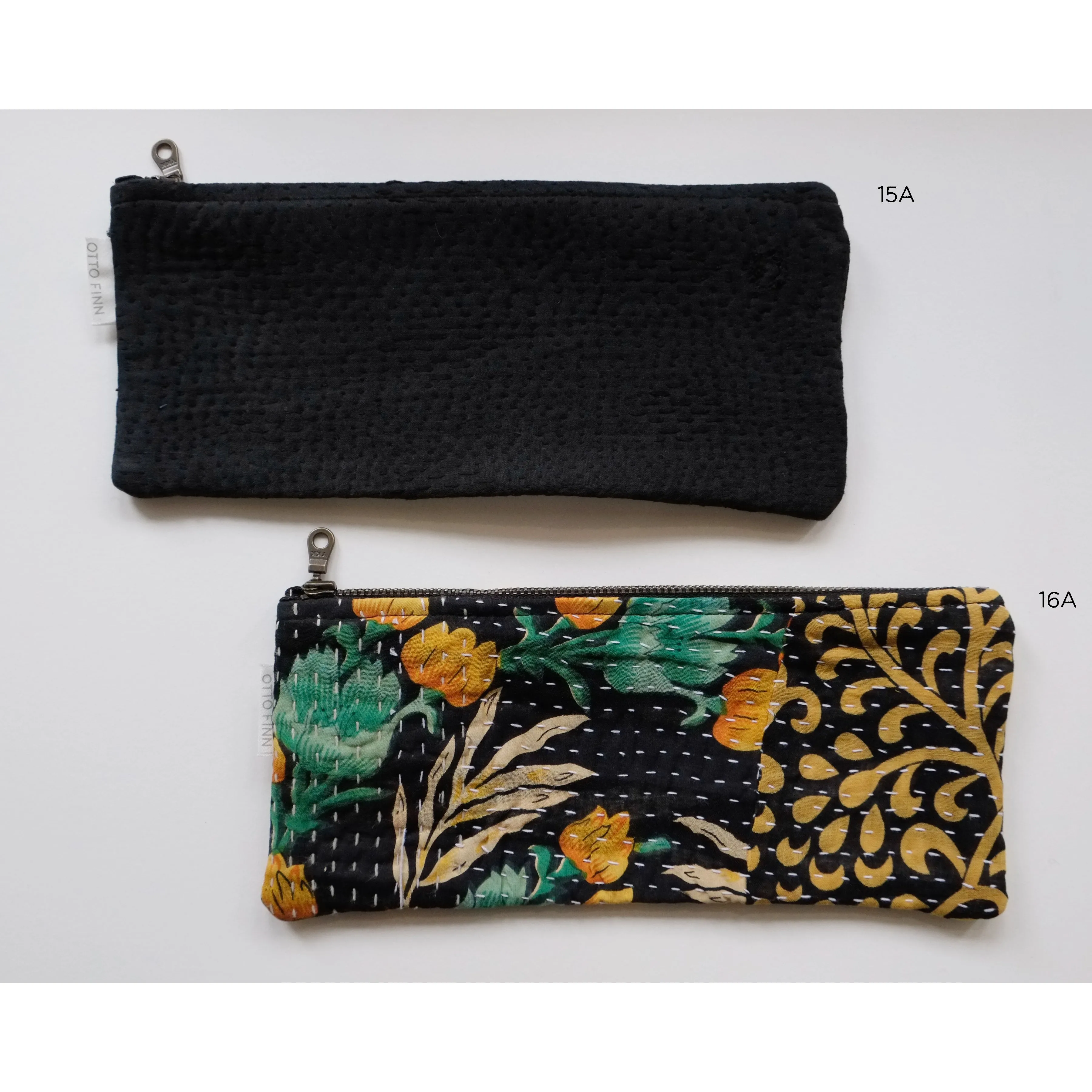 Kantha Scrap Flat Zip Pouch (14 available)