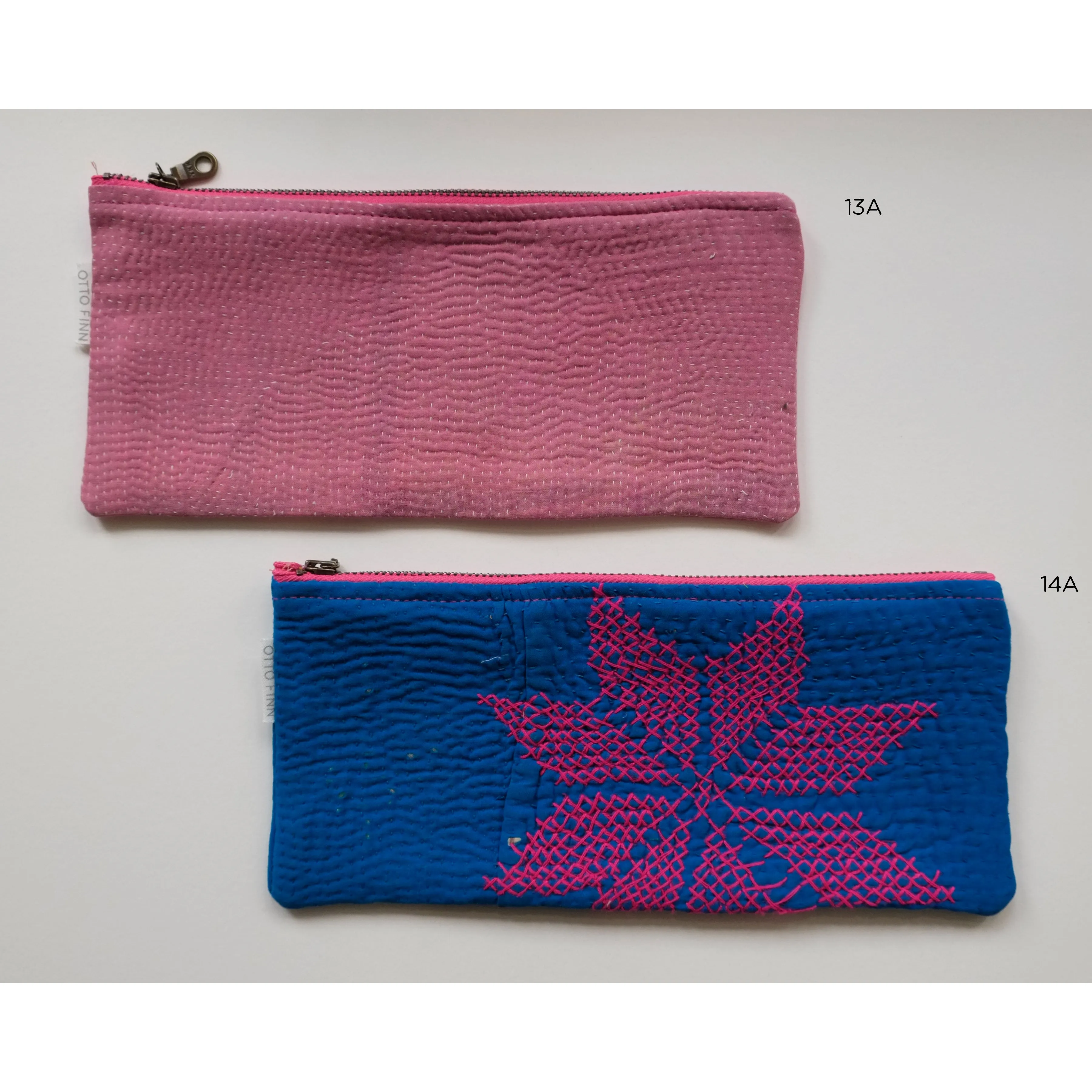 Kantha Scrap Flat Zip Pouch (14 available)