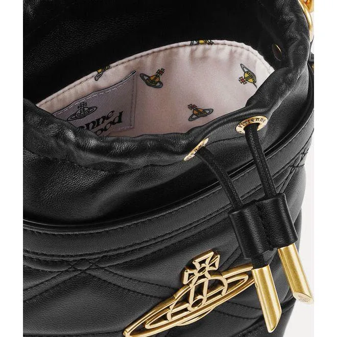 Kitty Small Bucket Bag Black/Gold