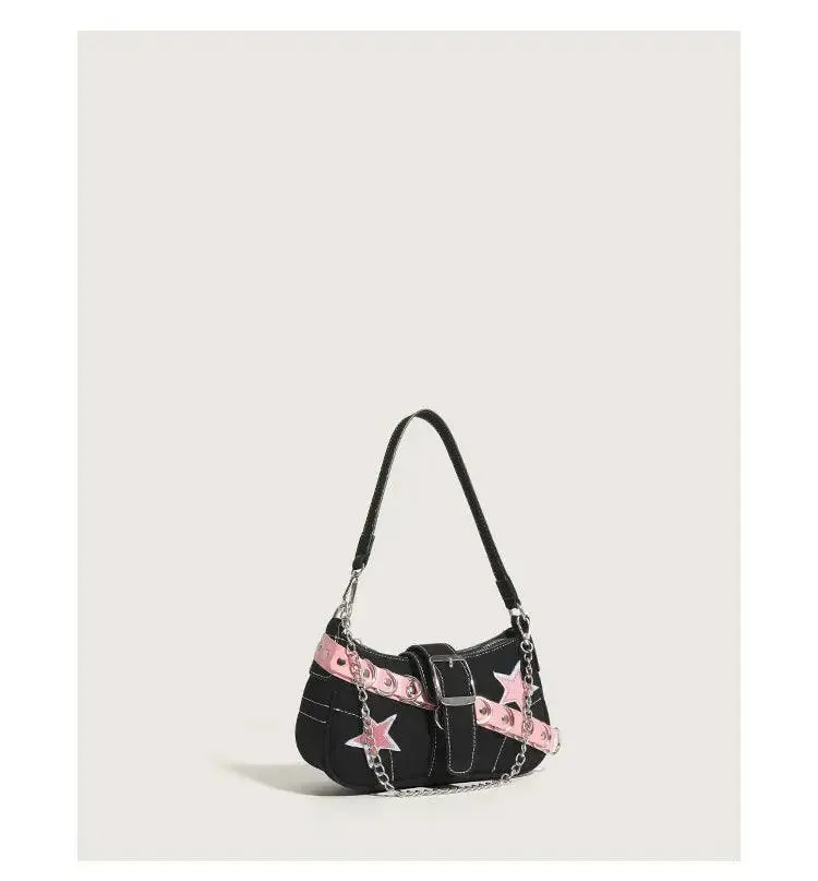 Little Addiction Star-Studded Baguette Bag