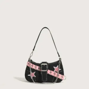 Little Addiction Star-Studded Baguette Bag