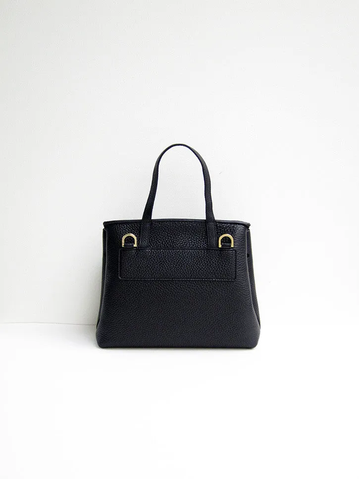 Mansur Gavriel Mini Ladybag, Tumbled, Black