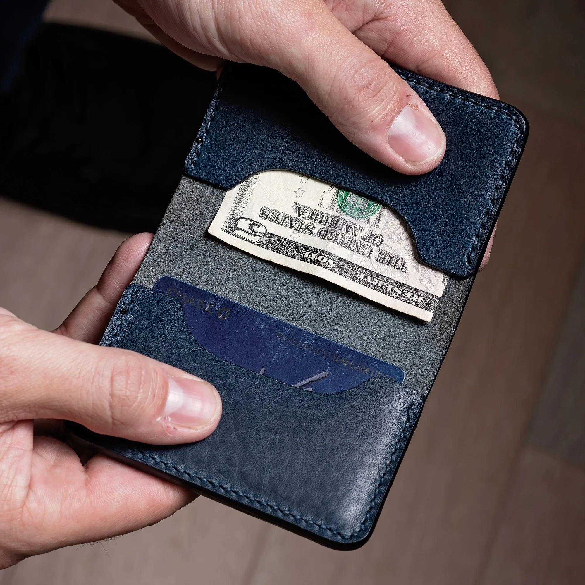 Minimal Leather Bifold Wallet