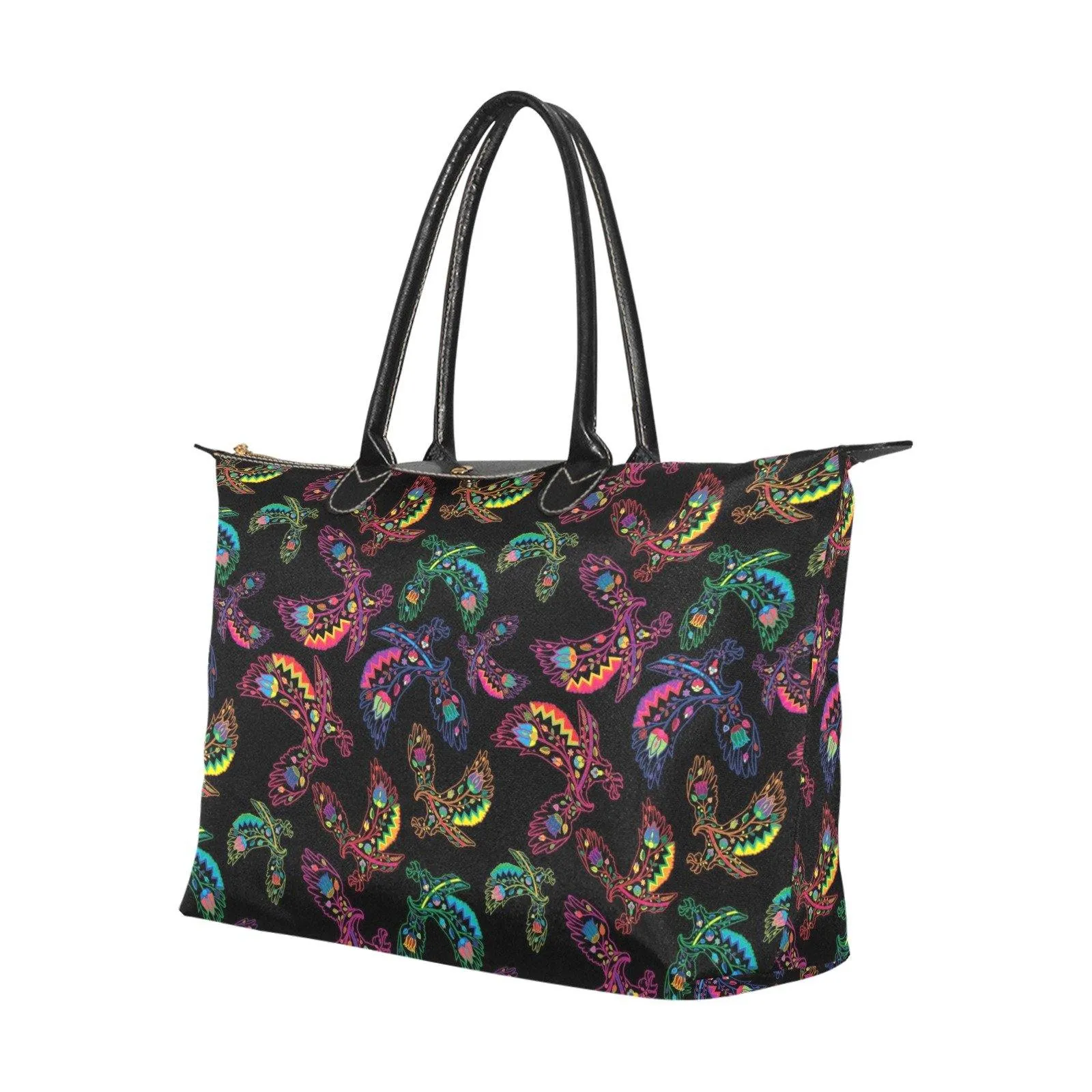 Neon Floral Eagles Single-Shoulder Lady Handbag