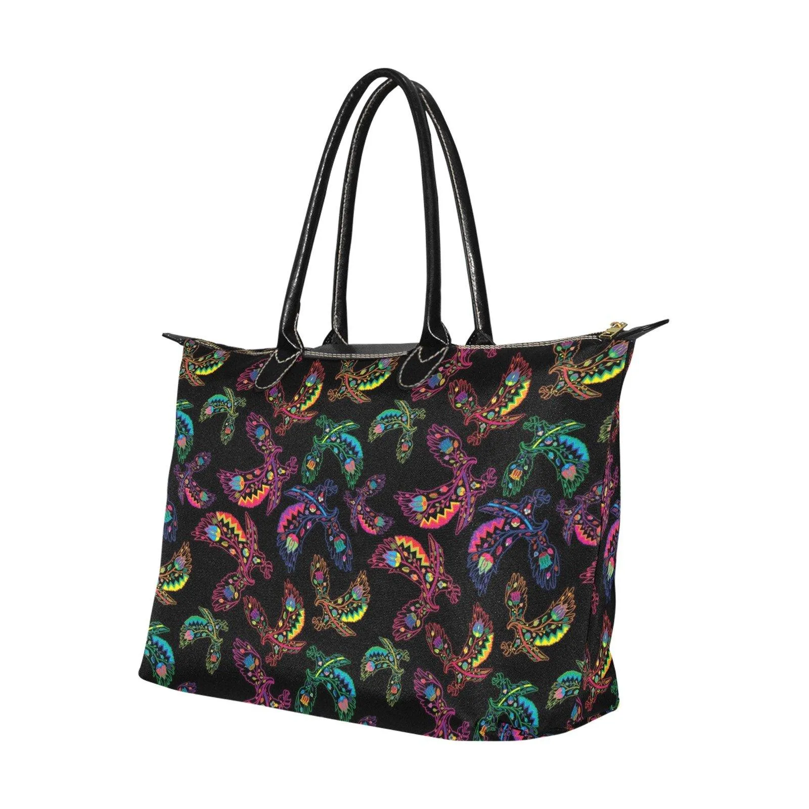 Neon Floral Eagles Single-Shoulder Lady Handbag