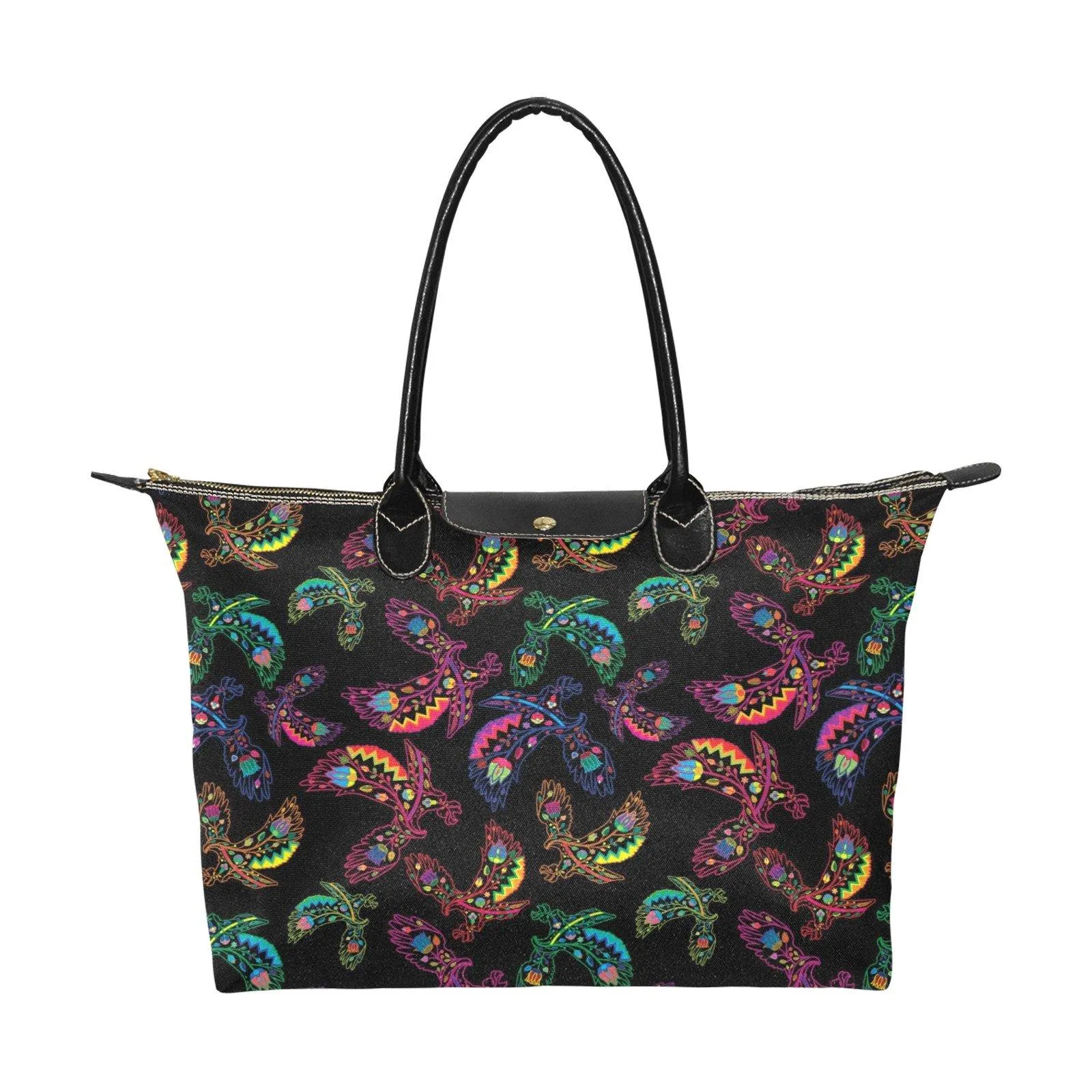 Neon Floral Eagles Single-Shoulder Lady Handbag