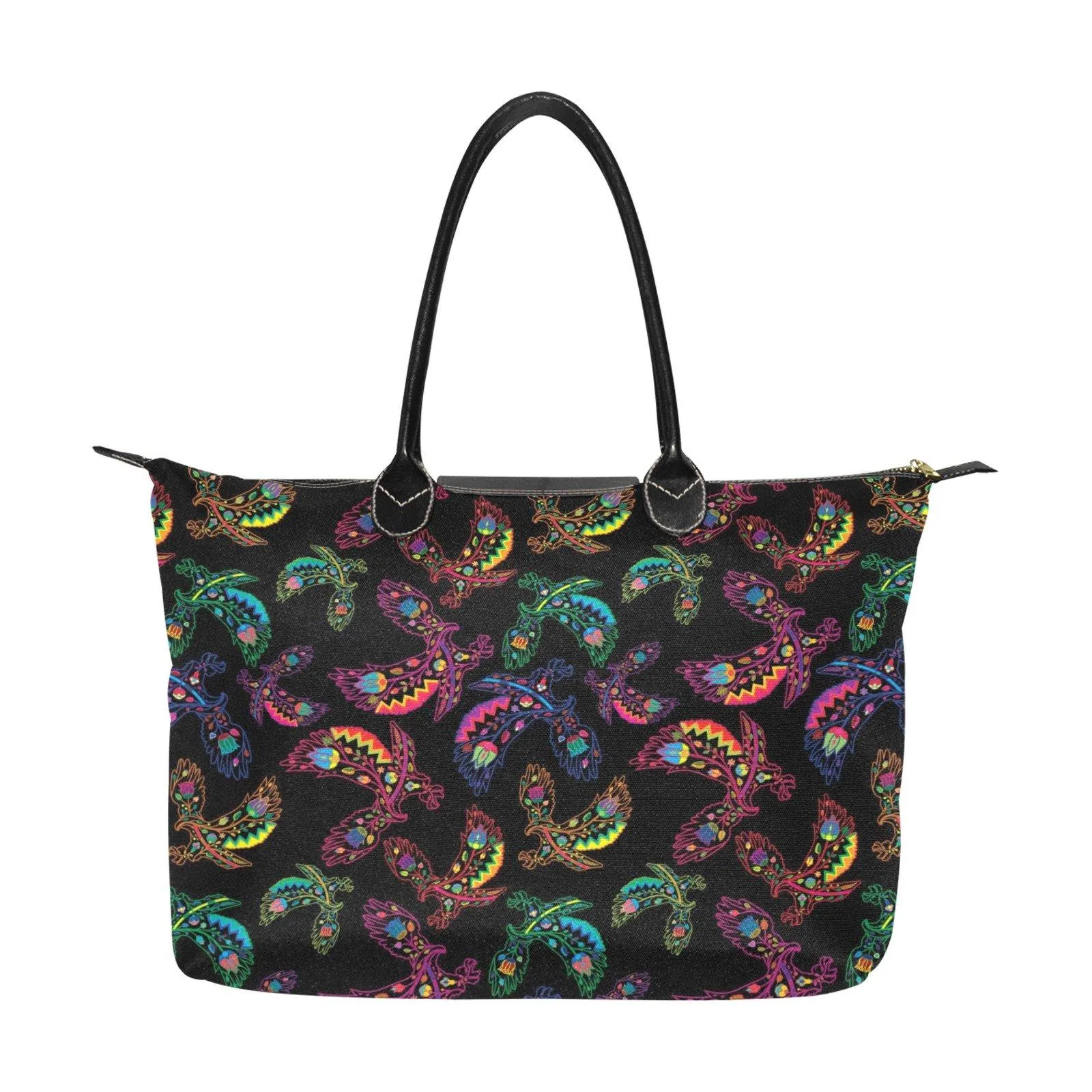 Neon Floral Eagles Single-Shoulder Lady Handbag