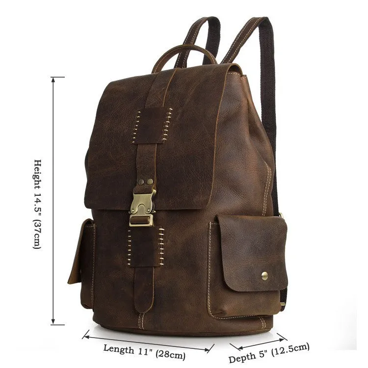 New arrival Classic vintage high-end genuine leather Travel Backpacks