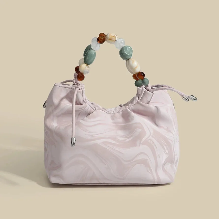 One-Shoulder Hand-Held Small Bucket Bag