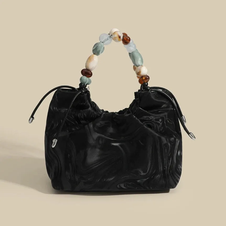 One-Shoulder Hand-Held Small Bucket Bag