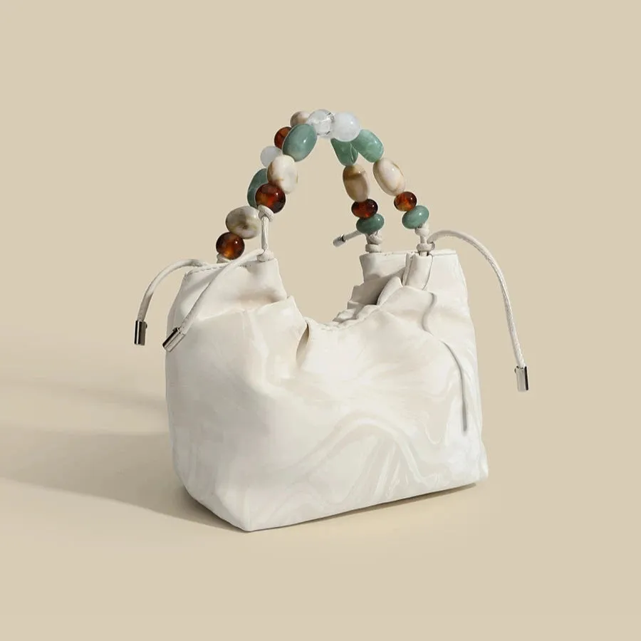 One-Shoulder Hand-Held Small Bucket Bag