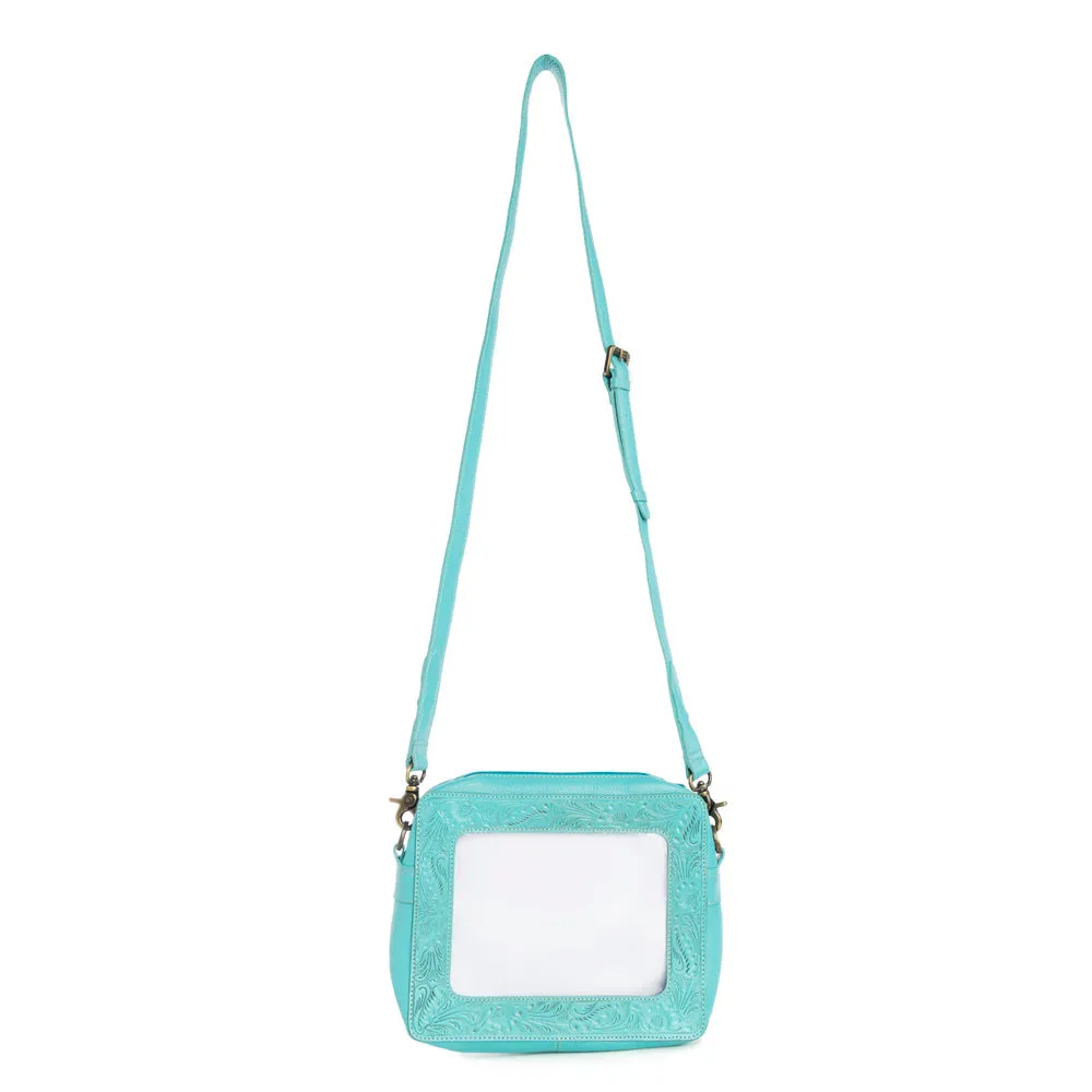 Open Vista Clear Bag in Turquoise